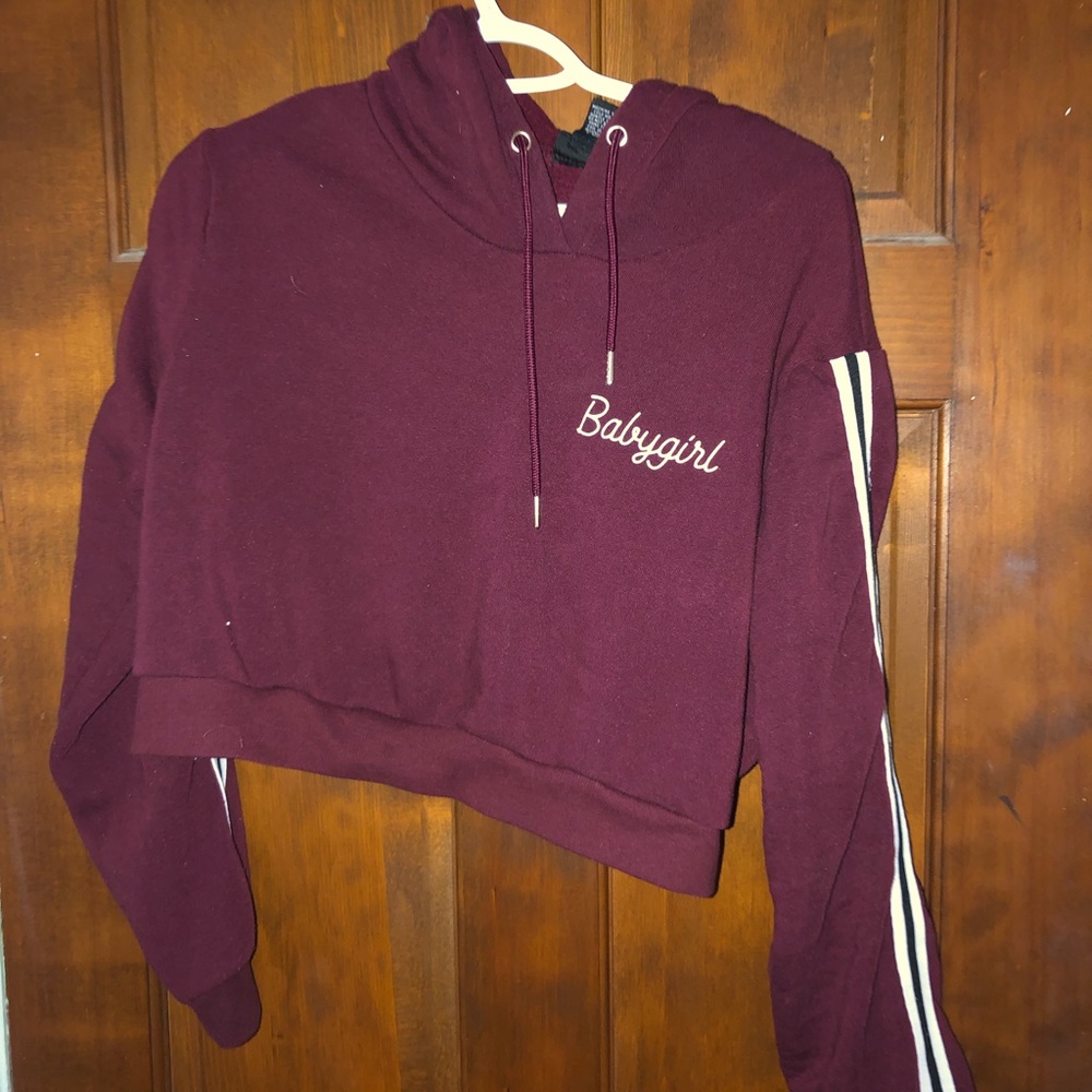 Cropped Babygirl Rue 21 hoodie.
